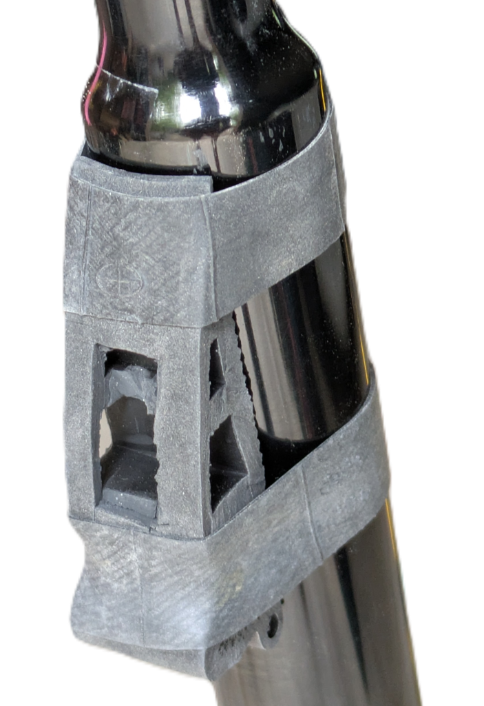 Image of the mount, without any bicycle light attached