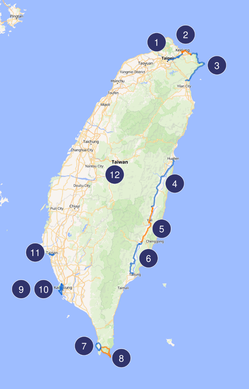 Cycling in Taiwan, April 2026